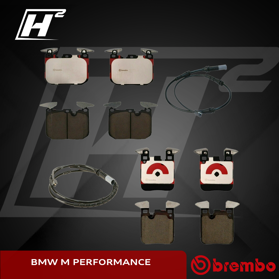 Juego de pastillas delanteras y traseras Brembo con sensor para BMW M240